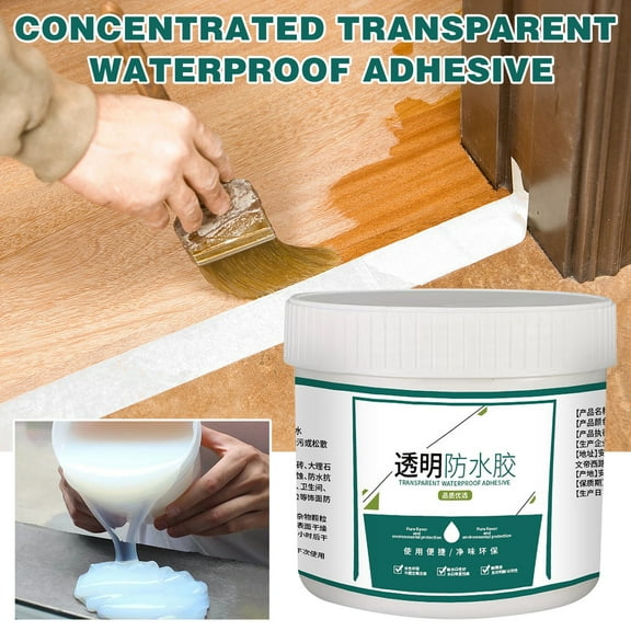 Waterproof Sealant Glue 300g | Multi-Surface Leak Repair for Kitchen Bathroom Toilet Exterior Walls | High Bond Adhesive for Tile Brick Concrete Wood Metal | Flexible Crack Filler | 1 Set