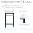 thumbnail image 4 of Pierre 19.5 Single, Freestanding, Open Shelf, Matte Black Frame Bathroom Vanity, 4 of 12