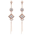 thumbnail image 1 of Nuevo Clavo para ombligo de acero inoxidable, colgante con cadena de diamante Unisex,, 1 of 5