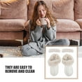 thumbnail image 4 of Zuecos de invierno con forro de felpa extraíble, insertos peludos, cálidos, transpirables, cálidos, insertos de felpa, forros de zapatos desmontables para pantuflas, 4 of 8
