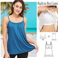 thumbnail image 4 of QRIC Summer Tank Tops for Women Basic Solid Cami with Built-in Shelf Bra Flowy Pleated Loose Fit Casual Sleeveless Camisole (S-4XL), 4 of 5