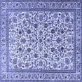 thumbnail image 1 of Ahgly Company Machine Washable Indoor Square Persian Blue Traditional Area Rugs, 7' Square, 1 of 4