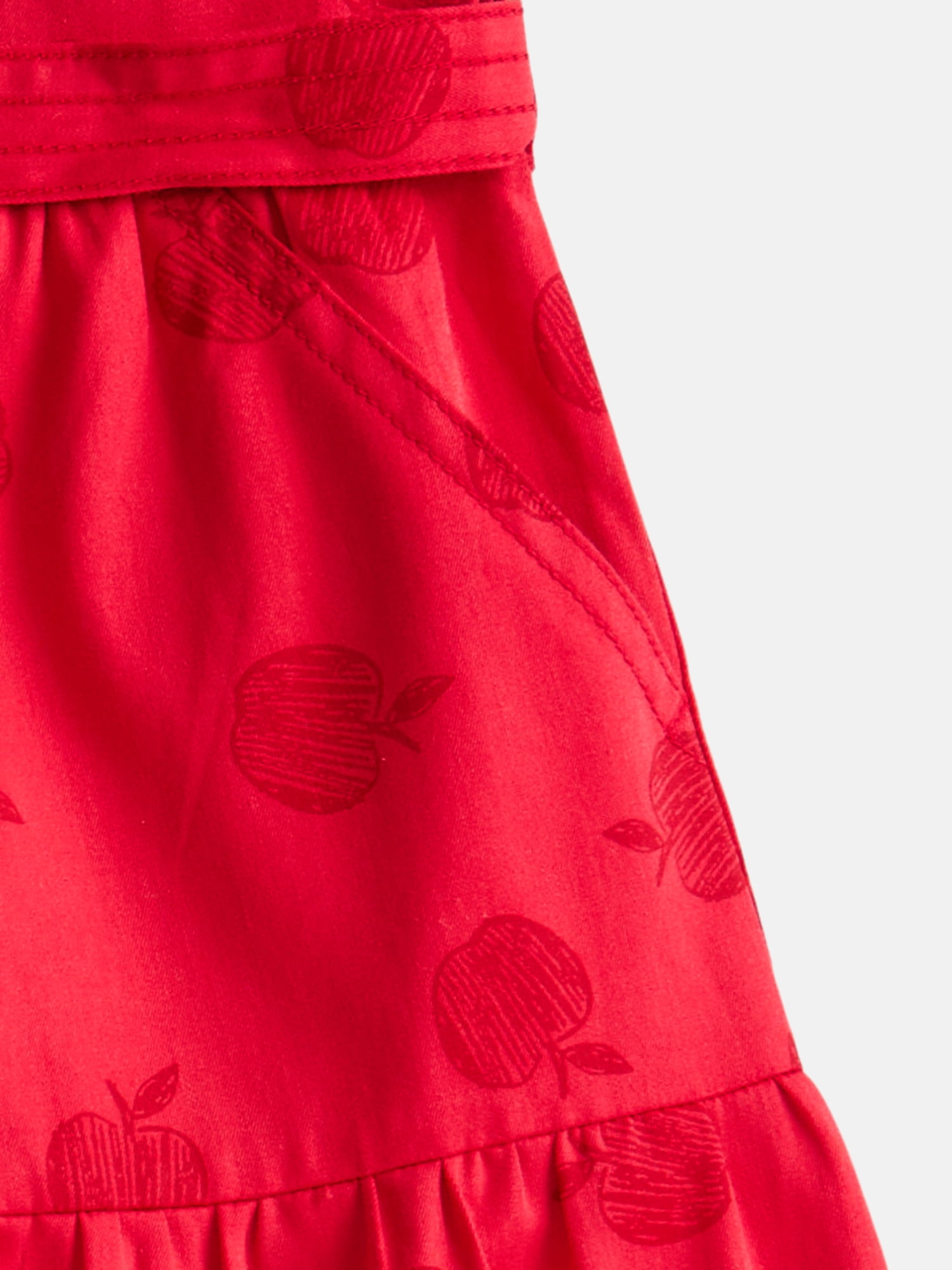 Parker Rose Girls Button Front Tie Waist Dress with Puff Sleeves, Sizes 4-18
