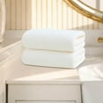 thumbnail image 2 of PALIFEUR Bath Towels 2 Pack Premium Towel Set, 29.5x13.8", Super Soft Highly Absorbent Velvet Towels, Lighter Weight Wash Cloths Quicker Dry Towels for Bathroom, Gym, Shower, White, 2 of 6