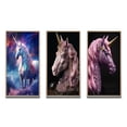 thumbnail image 2 of Designart "Cosmic Magic Purple Unicorn" Fantasy Unicorn Framed Wall Art Set Of 3 - Purple Children's Art Frame Gallery Set For Office Decor, 2 of 6