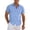 Light Blue, variant on Mens Polo Short Sleeve Split Cuff Slub Linen Breathable Lightweight Summer Shirt for Men,Light Blue,S