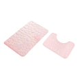thumbnail image 1 of 2-Piece Pebble-Print Bathroom Rug Set with Non-Slip Backing, Machine-Washable for Shower & Toilet Areas, 1 of 7