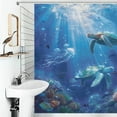 thumbnail image 4 of Nautical Sea Turtles Shower Curtain for Bathroom Fabric Waterproof Shower Curtain with 12 Plastic Hooks for Home Hotel Bath Decor 72 X 72 Inches, 4 of 6