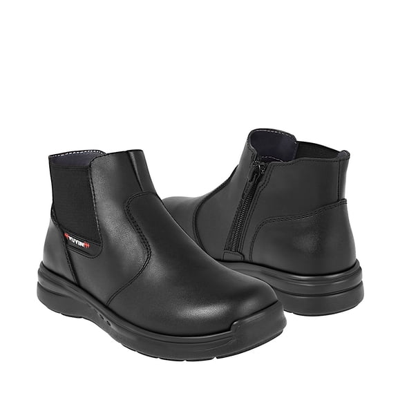 BOTINES ESCOLARES YUYIN NIÑO 24350 PIEL NEGRO 18-21