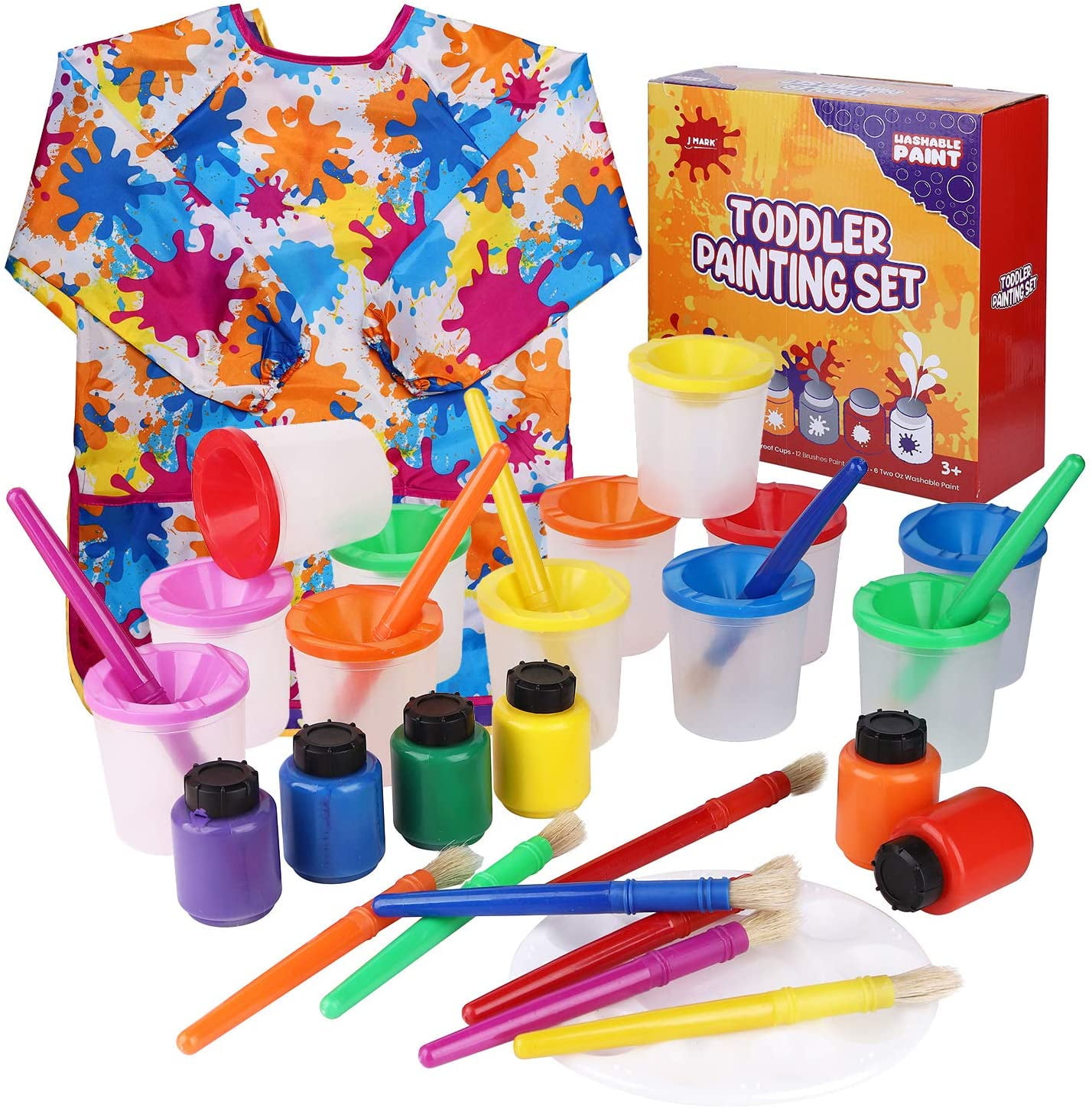 Paint Set with Art Supplies Included, Washable Paint With Paint Brushes and  Cups for Kids And Toddler, Complete Painting Supplies