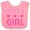 Pink and White, variant on Inktastic Papas Girl Granddaughter Girls Baby Bib