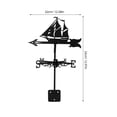 thumbnail image 2 of MLINS  Metal Direction Vane Weather Wind Decorations for outside Black, 2 of 6