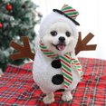thumbnail image 3 of Disfraz navideño de muñeco de nieve para mascotas Disfraz de muñeco de nieve para perros Ropa navideña para perros Vacaciones Perro Gato Mascota para cosplay navideño Adecuado para mascotas de menos de 2,5 kg Rojo Verde MX-0126512FYD, 3 of 5
