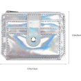 thumbnail image 5 of Bolsa de herramientas Clip de dinero con holograma ID Ventana Titular de la tarjeta Monedero delgado para mujeres Niñas, 5 of 5