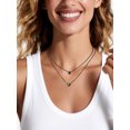 thumbnail image 5 of ChicSilver 925 Sterling Silver Trendy Heart Necklace for Women Black Pendant Necklaces Jewelry for Women Birthday Valentine's Day Gifts for Her, 5 of 8
