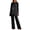 A1-Black, variant on BODOAO Mother of The Bride 3 Piece Pantsuit for Women Lace Tank Top with Draped Open Cardigan and Wide Leg Dress Pants Elegant Formal Wedding Guest Evening Outfit Set Multiple Colors Green L
