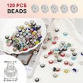 thumbnail image 2 of Uxcell European Large Hole Beads Rhinestone Sparkle Crystal Beads Charm Spacer for DIY Crafting White, 2 of 7
