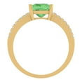 thumbnail image 4 of Clara Pucci 14K Yellow Gold 1.62ct Green Solitaire with Accents Ring, 4 of 8