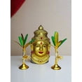 thumbnail image 2 of German Silver golden Lakshmi Face with Banana Pair – Varalakshmi Pooja Set | Traditional Decor for Housewarming, Festivals & Puja Altar Setup, 2 of 2
