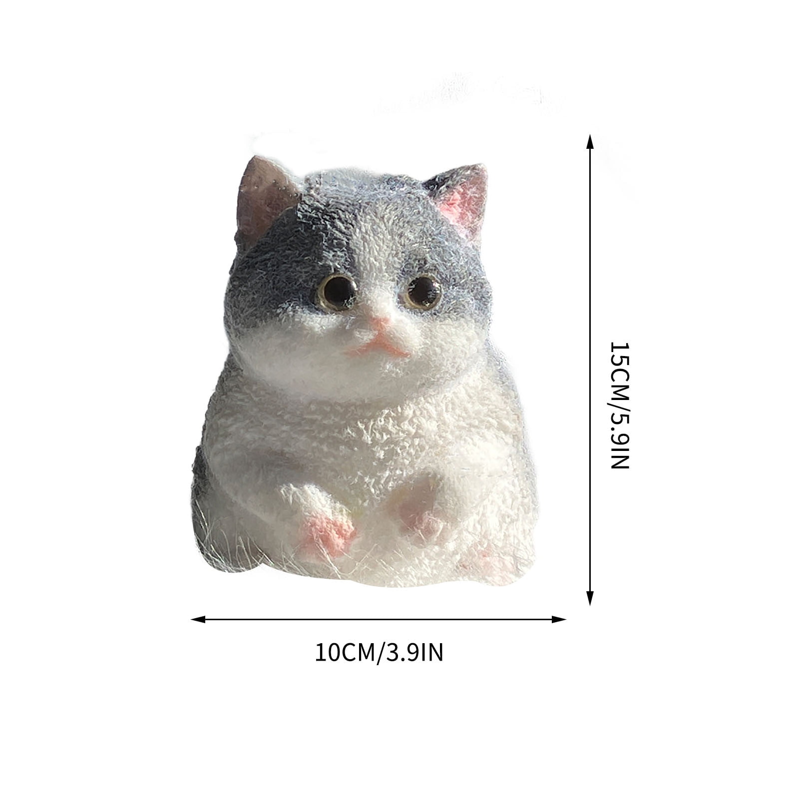 Gray Big Squishies Cat Toy, Handmade Large Cute Soft Cat Funny Squeeze Toys for Stress Relief, Cat Shaped Squishies Toys,Cat Toy pet Simulation Cut cat Pinch Toy,A