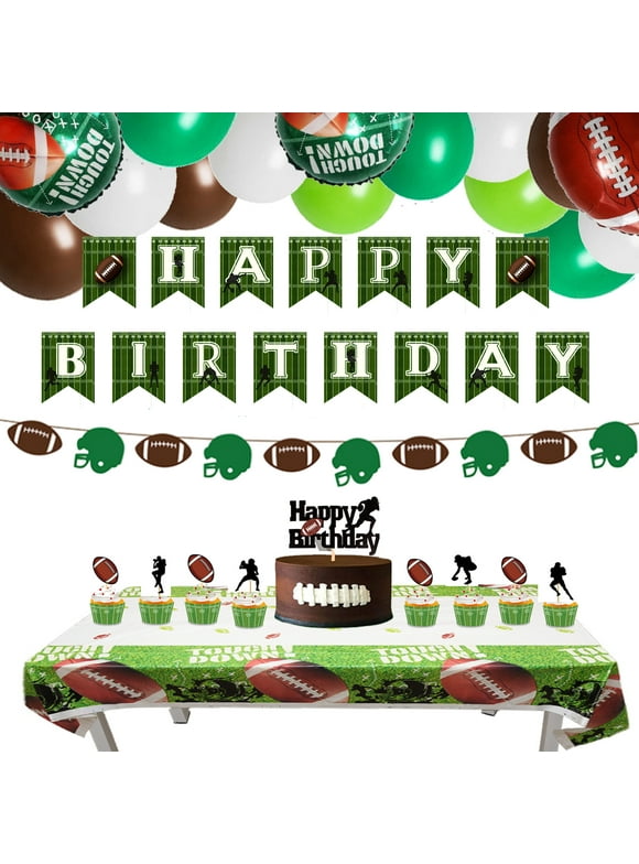 Football Theme Happy Birthday Banner Flag Banner Sport Theme Party