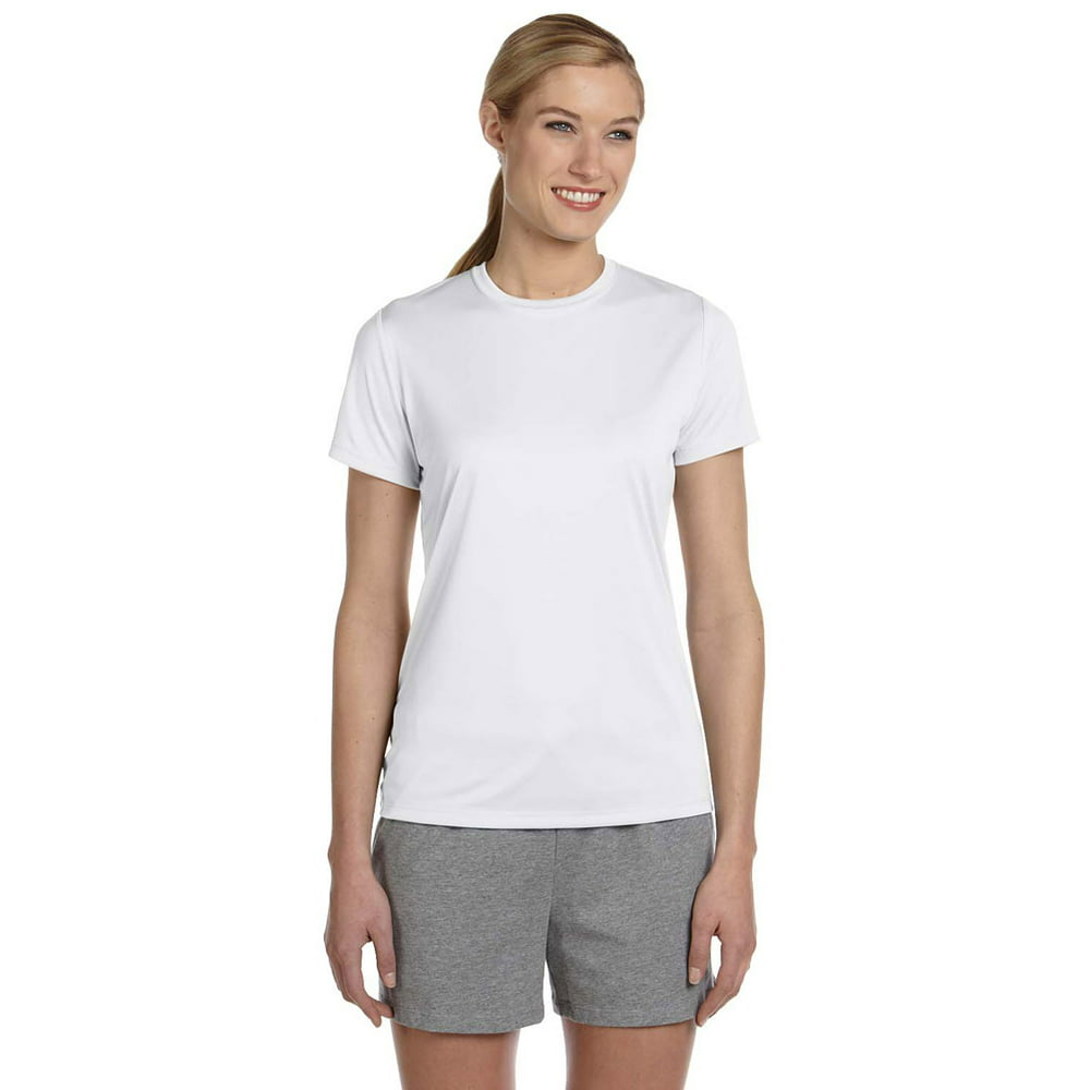 Hanes - Hanes 4830 Ladies Cool Dri T-Shirt - White - Small - Walmart ...