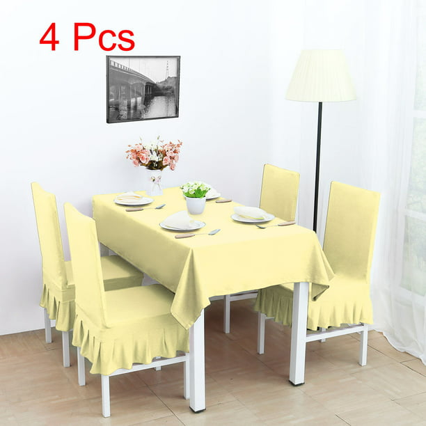 Spandex Stretch Washable Dining Chair, Yellow Parsons Chair Covers