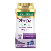 Natures Bounty Sleep3 Melatonin 10mg Sleep Aid Gummies, Drug-Free Sleep Aid, 60 Ct
