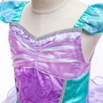 thumbnail image 6 of Princess Costume Dress Girls Ariel Halloween Cosplay Dress w/Accessories, 6 of 8