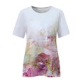 thumbnail image 4 of Pompotops T-Shirt Décontracté à Col Rond pour Femmes, Imprimé Graphique, Manches Courtes, Mode Douce, Blouse Décontractée pour Femmes, 4 of 5