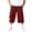 Wine, variant on Horkkom Cargo Shorts for Men Solid Color Elastic Waist Drawstring Shorts Outdoor Casual Hiking Shorts with Pockets, S-3XL