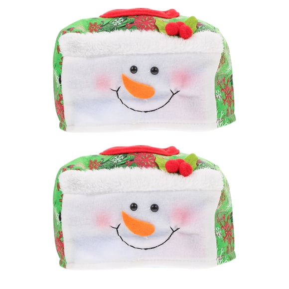 GOOHOCHY 2pcs cajas de tejidos domésticos de navidad contenedores de almacenamiento de tejidos de navidad