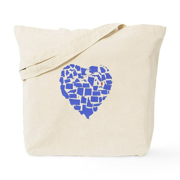 CafePress - Vermont Heart Tote Bag - Unisex Canvas Tote Bag, Beige, 1-Piece