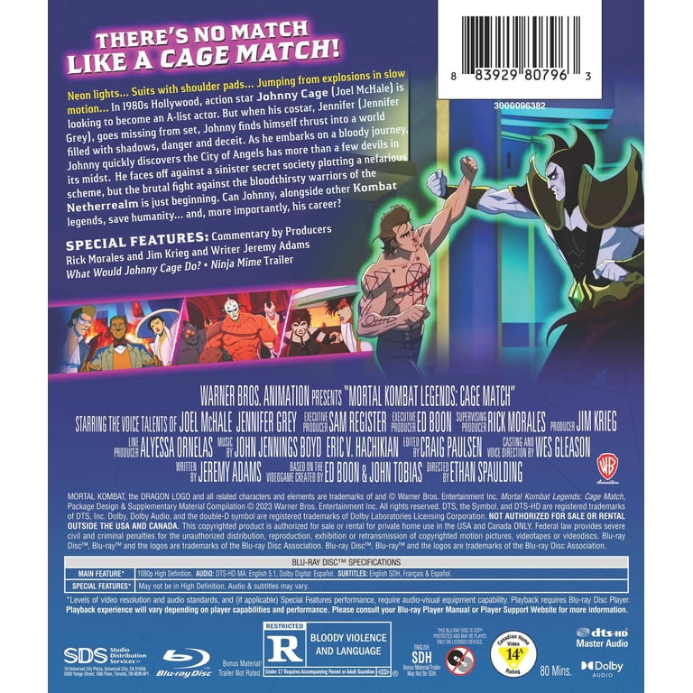 SDS, Blu-ray, Mortal Kombat Legends: Cage Match, Action, Rated R