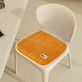 thumbnail image 4 of Hiroekza Plush Warm Cushion Solid Wood Stool Chair Cushion Office Sedentary Fart Cushion Home Dining Chair Cushion Butt Seat Cushion Chair Cushion Orange, 4 of 4