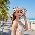 thumbnail image 4 of Vjnyvs Europe Style Sun Hat Women Organza Polka Dots Hat Wide Brim Floral Hat Elegant Spring Cap UV Protection Caps for Travel, 4 of 7