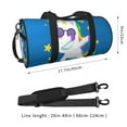 thumbnail image 4 of Xecao Cool Unicorn Star Golden print Round Travel Duffel Bag is a foldable gym bag with an inner pocket, perfect for travel sports, 4 of 8