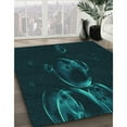 thumbnail image 3 of Ahgly Company Machine Washable Indoor Round Transitional Night Black Area Rugs, 4' Round, 3 of 7