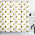 thumbnail image 1 of Ambesonne Banana Shower Curtain, Vintage Peeled Dotted Fruit, 69"Wx70"L, Yellow Orange, 1 of 3