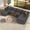 Dark Gray-3 Seater-Ottoman-Chaise, variant on Neche 141.7" U Shaped Boneless Sectional Couch, Modern 6 Seater Modular Sofa with Chaise & Ottoman, Deep Seat Corduroy Cloud Couches for Living Room, No Assembly Required, Black