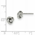 thumbnail image 2 of 10K White Gold Love Knot Post Earrings (Width 7) (Length 7) - Jbsp, 2 of 2