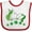 White and Red, variant on Inktastic St Patricks Day Irish Unicorn Girls Baby Bib