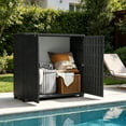 thumbnail image 6 of Leukture Diamond Cabinet Waterproof UV-Resistant Outdoor Storage for Patio, Garden & Indoor - Organize Mops Grilling Tools & More （Black）, 6 of 8