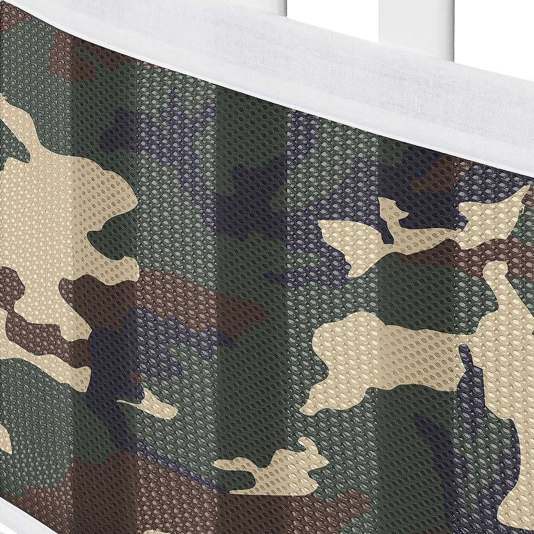 Sweet Jojo Designs + BreathableBaby Woodland Camo Boy Breathable Mesh Crib Liner