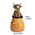 thumbnail image 3 of Resin Highland Cow Figurines 3.54 Inch, Highland Cows Decor for Farmhouse Table Kitchen Shelf, Spring Decor with Flowers, Small Animal Statues for Home Office, Gifts for Women, 3 of 5