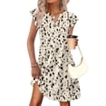 thumbnail image 3 of WIHOLL Casual Dresses for Women 2026 Spring Summer V Neck Ruffle Sleeve Sundress with Pockets Loose Fit, 3 of 10