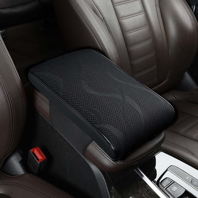 Booster Pad For Car Armrest Box, Memory Cotton Ice Silk Leather, Universal Car Seat Organizer, Foldable Portable, Metal Frame, For Office
