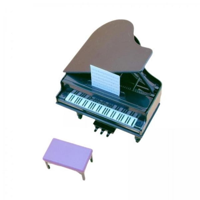 Piano en miniatura para casa de muñecas,1/12 Piano en miniatura para casa de muñecas con taburete,Piano en miniatura para casa de muñecas instrumento musical,Piano en miniatura con taburete