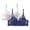Blue, variant on Front Closure Bra for Women with Leopard Print, 2-Pack, No-Steel Wire, Side Support and Lift, Underwire-Free Comfort