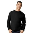 thumbnail image 5 of Gildan Men’s Heavy Cotton Long Sleeve T-Shirt, Ribbed Collar and Cuffs Black Tee, 4 Pack, S, 5 of 5